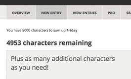 Custom character limit